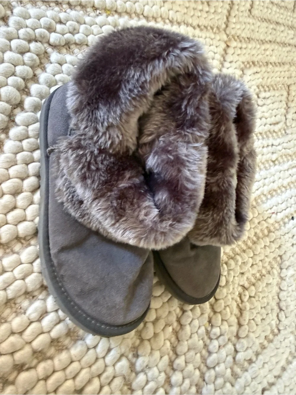 UGG suede  Faux Fur Lined Women's boots size 9